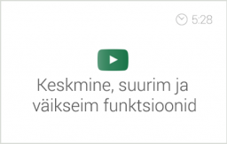 Exceli alg- ja kesktaseme koolituse e-kursuse alateema 'Valemid ja funktsioonid' video 'Keskmine, suurim ja väikseim funktsioonid'. Autor: Asko Uri, KehaMeeleKool / Kasulik Koolitus