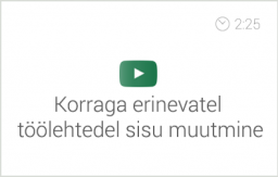 Exceli alg- ja kesktaseme koolituse e-kursuse alateema 'Töölehed' video 'Korraga erinevatel töölehtedel sisu muutmine'. Autor: Asko Uri, KehaMeeleKool / Kasulik Koolitus