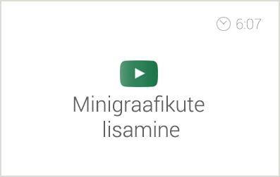 Exceli alg- ja kesktaseme koolituse e-kursuse alateema 'Diagrammide lisamine' video 'Minigraafikute lisamine'. Autor: Asko Uri, KehaMeeleKool / Kasulik Koolitus