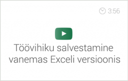 Exceli alg- ja kesktaseme koolituse e-kursuse alateema 'Töövihiku avamine, loomine, sulgemine ja salvestamine' video 'Töövihiku salvestamine vanemas Exceli versioonis'. Autor: Asko Uri, KehaMeeleKool / Kasulik Koolitus