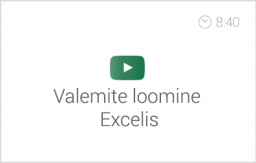 Exceli alg- ja kesktaseme koolituse e-kursuse alateema 'Valemid ja funktsioonid' video 'Valemite loomine Excelis'. Autor: Asko Uri, KehaMeeleKool / Kasulik Koolitus
