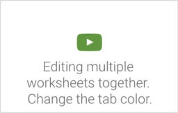 Excel Basic Course, video from topic 'Worksheet': 'Editing multiple worksheets together. Change the tab color.', Excel training, Excel e-course, Kasulik Koolitus, Asko Uri, computer training