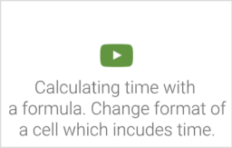 Excel Basic Course, video from topic 'Insert and format data': 'Calculating time with a formula. Change format of a cell which incudes time.', Excel training, Excel e-course, Kasulik Koolitus, Asko Uri, computer training