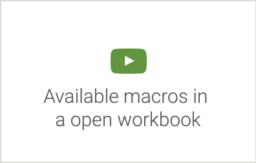 Excel Macros Course, Title: 'Available macros in a open workbook'; Macros, Excel Training, Excel Course, Kasulik Koolitus, Asko Uri