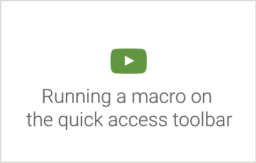 Excel Macros Course, Title: 'Running a macro on the quick access toolbar'; Macros, Excel Training, Excel Course, Kasulik Koolitus, Asko Uri