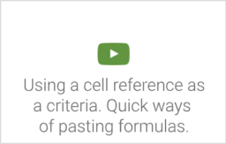 Excel Advanced Course, video from topic 'SUMIF(S), AVERAGEIF(S), COUNTIF(S) functions': 'Using a cell reference as a criteria. Quick ways of pasting formulas.', Excel training, Excel e-course, Kasulik Koolitus, Asko Uri, computer training